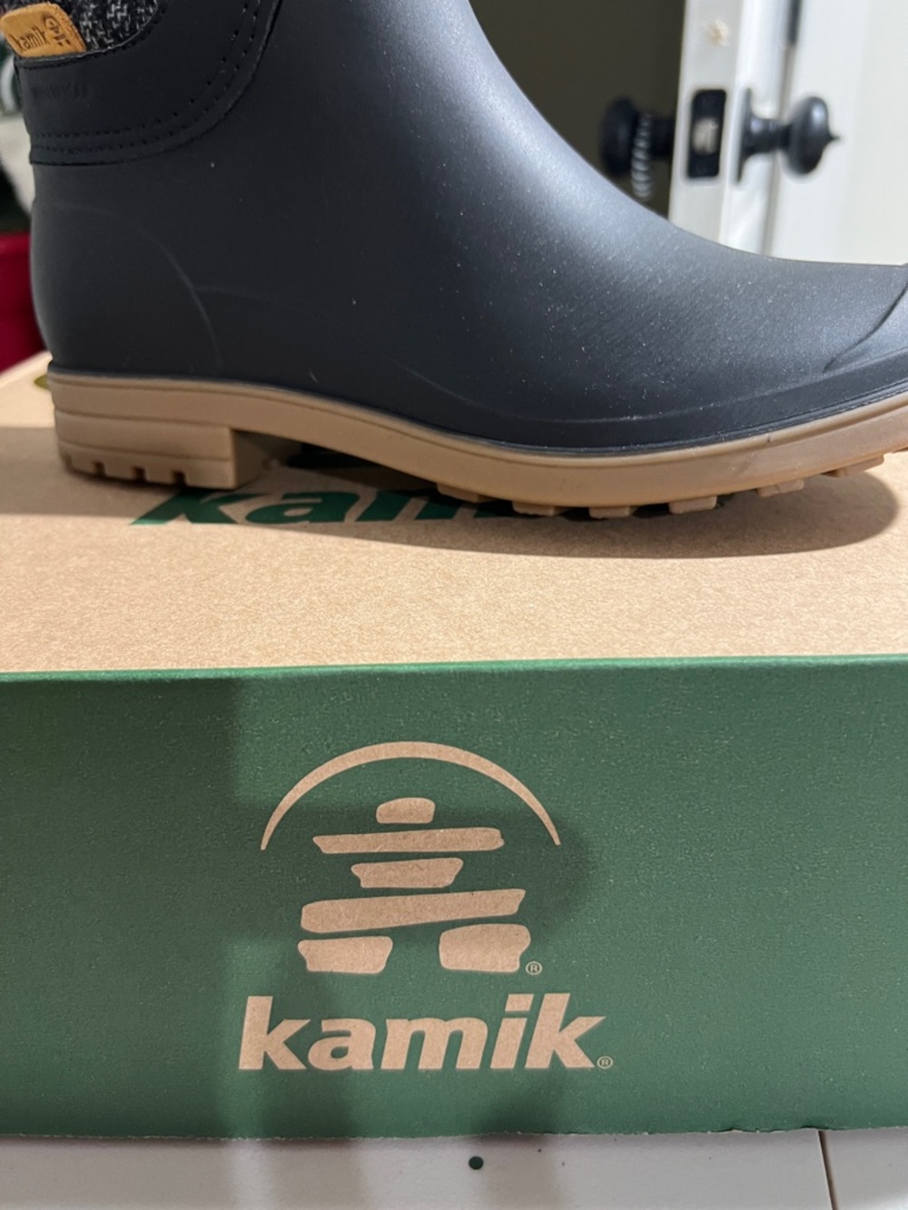 Kamik Black and Brown Lace-Top Waterproof Winter Boot